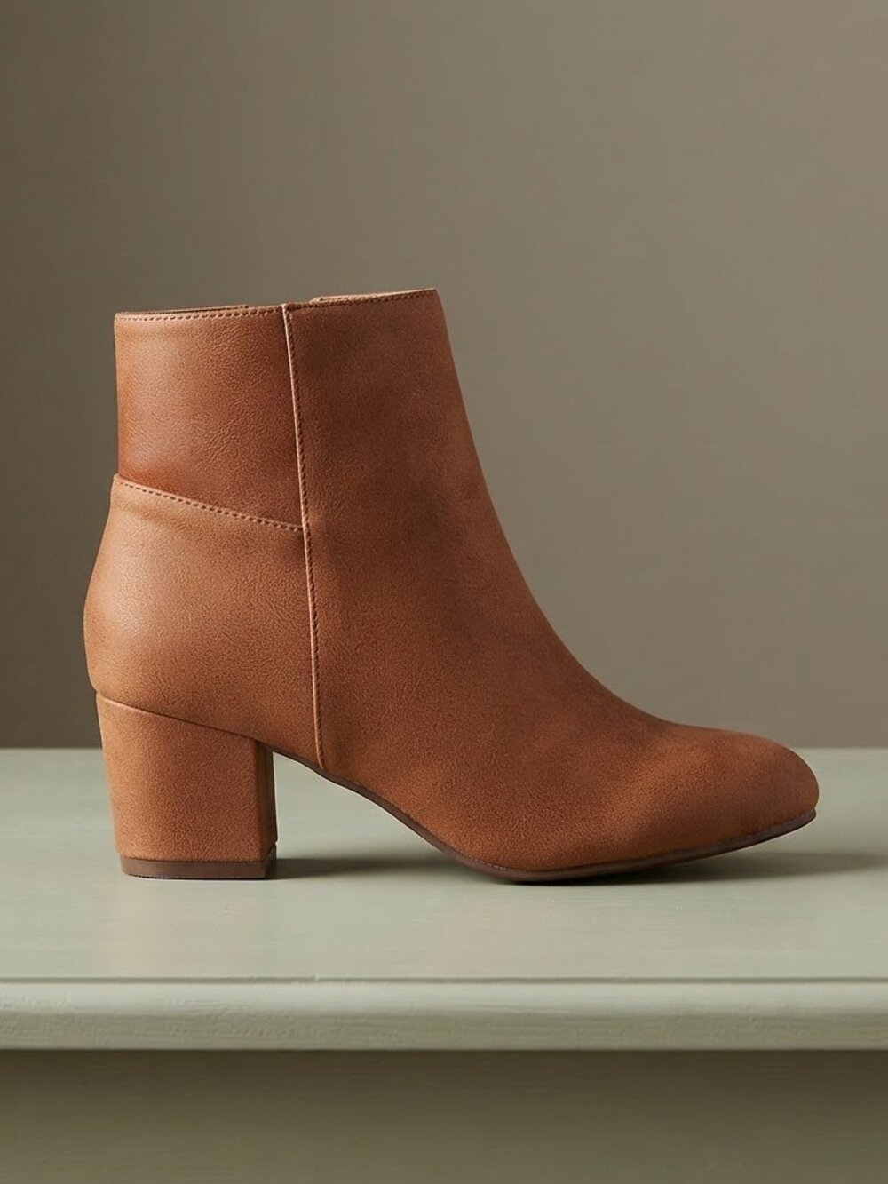 Tinstree | Brown Suede Ankle Booties- Size 9